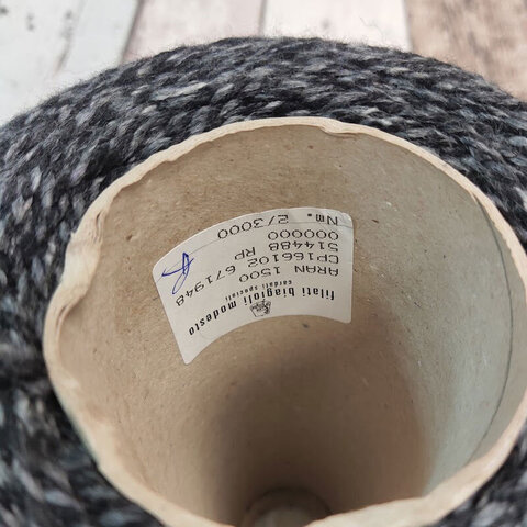 Кашемир Biagioli Modesto ARAN 150 серо-черный, мулине