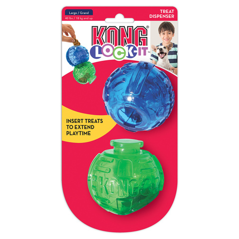 KONG игрушка для собак Lock-It мячи для лакомств (2 шт)
