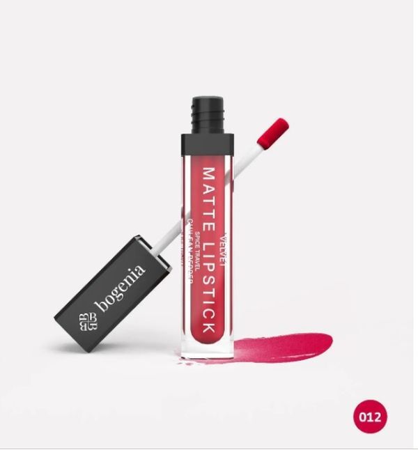 Bogenia BG720 Помада для губ матовая "Velvet Matte Lipstick" тон 012,чилийский перец 8 мл