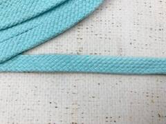 Шнур плоский х/б, ш. 10 мм, турецкое плетение, голубой