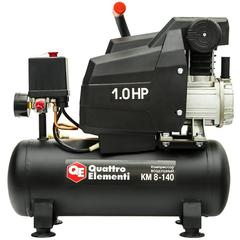 Компрессор поршневой масляный QUATTRO ELEMENTI KM  8-140 ( 140л/мин, 8л, 1л.с, 8 бар, 15кг) (Арт. 248-450)