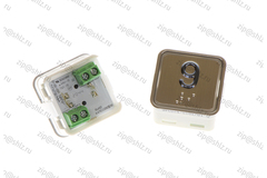 Кнопка (кнопочный модуль) KA302-S-R "9 этаж", квадратная, статическая красная подсветка, Брайль