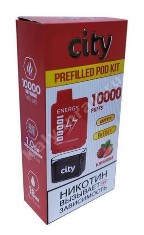 City Energy POD Kit Клубника 10000 затяжек