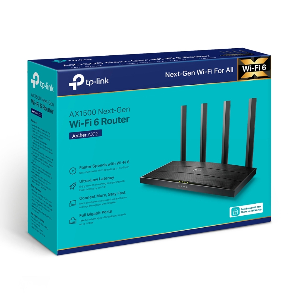 Wi-Fi роутер TP-Link Archer AX12 – купить за 3 899 ₽ | TP-Link Russia