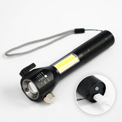 Фонарь ручной аккумуляторный 4 режима USB 4486396