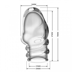 Насадка на головку пениса Jeremy, прозрачная