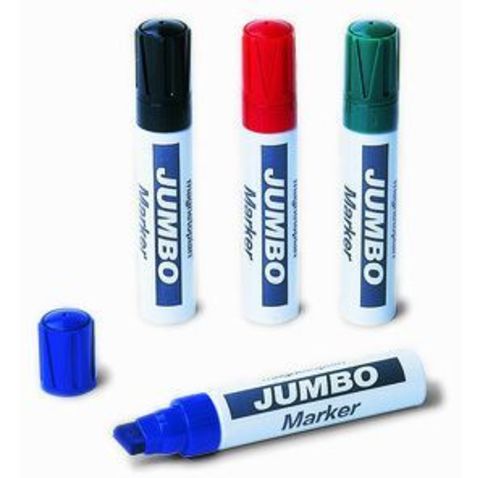 Набор из 4-х разноцветных маркеров Magnetoplan Jumbo для флипчартов, широкий грифель (1111505)