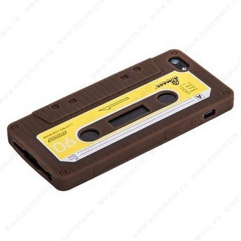 Накладка силиконовый для Apple iPhone SE/ 5s/ 5C/ 5 кассета коричневый