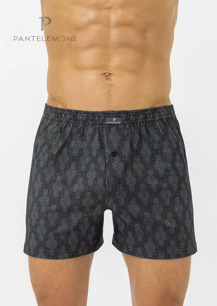 Трусы мужские семейные Pantelemone PMB-376, геометрия зеленая моро ...