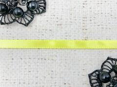 Лента атласная, ш. 0,5 см, бледно-желтый