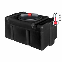 Пластиковый бак для душа 150 л с подогревом. Политим 150 л. прямоугольный (840x500x415см;черный) - арт.560734