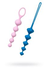 Набор из 2 цветных анальных цепочек Satisfyer Love Beads - 