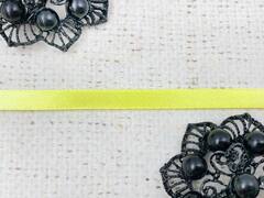 Лента атласная, ш. 0,5 см, светло-желтый