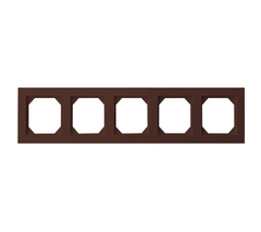 Рамка Пятиместная Коричневая (Универсальный Монтаж) LIREGUS EPSILON