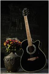 FLIGHT F-230C BK Гитара акустическая шестиструнная