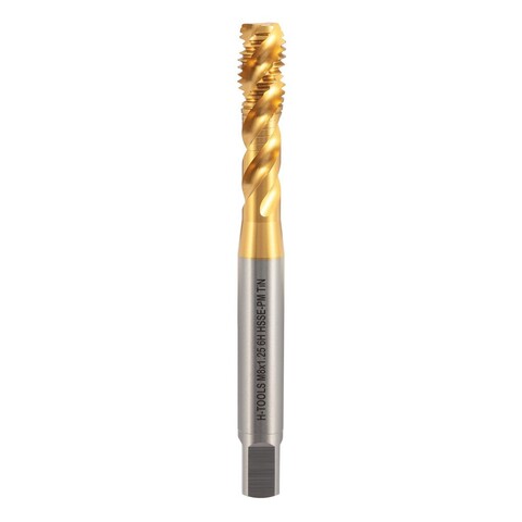 Метчик М 8,0х1,25 (Машинный, винт.) DIN371 HSSEPM-TiN 6h C/2-3P R45 90мм a=6,2 H-Tools 30135THT