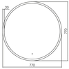 Abber AG6204SCG-0.77 Зеркало Mond AG6204SCG-0.77 с подсветкой, бесконтактный выключатель, диммер, золото
