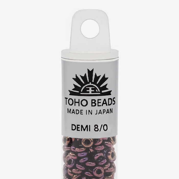Японский бисер TOHO Demi 8/0 (№502), металлизированный, непрозрачный глянцевый