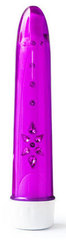Лиловый вибромассажер Cristal 6x Amethyst, 18 см