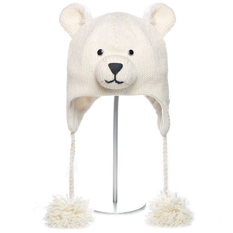 Картинка шапка с ушами Knitwits Pee Wee the Polar Bear  - 1