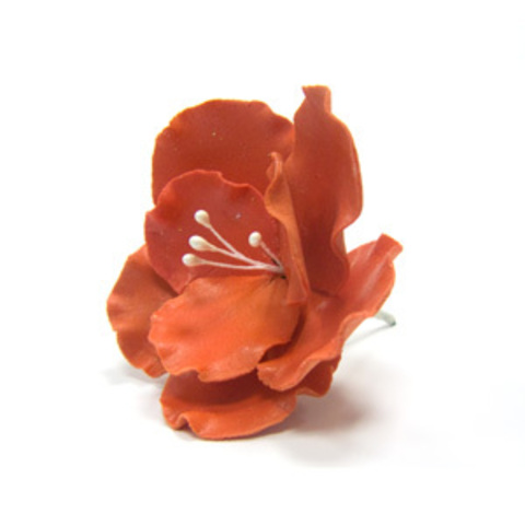 Сахарный цветок Шиповник красный (1 цветок)