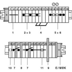 MBK 5/E-FS BU-Миниатюрная проходная клемма