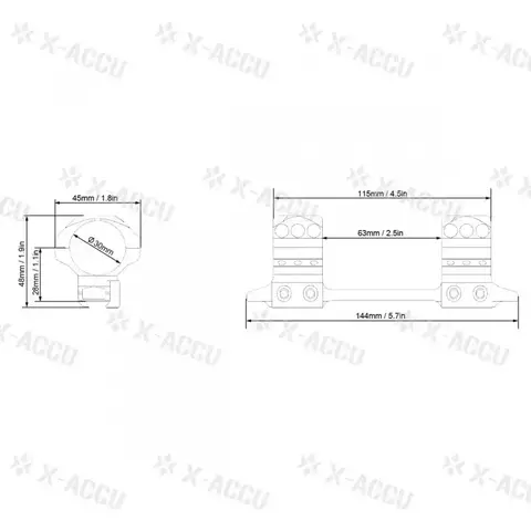 Крепление Vector Optics 30 mm X-ACCU 1,1