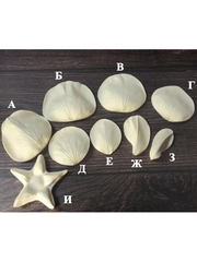 Молды пластиковые Набор лепестки розы 9шт