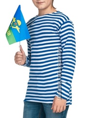 Купить голубую детскую тельняшку - Магазин тельняшек.ру 8-800-700-93-18Тельняшка детская (голубая полоса) в Магазине тельняшек