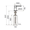 Omoikiri 4995054 Дозатор для моющего средства OM-05-GB латунь/графит