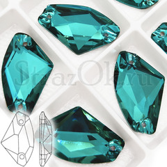 Купите стразы пришивные Galactic Dark Aquamarine для вышивки сине-зеленые