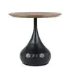 Столик журнальный Lemosab, Ø50х48 см, черный металл, столешница орех