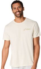 Теннисная футболка Asics Chest Logo Short Sleeve - birch/khaki