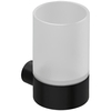 Kludi 5897539 Kludi 58 975 39 Vela R Держатель со стаканом (белое матовое стекло), черный матовый