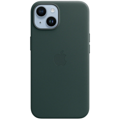 Кожаный чехол с поддержкой MagSafe Apple Leather Case для iPhone 14, Forest Green (Зеленый лес)
