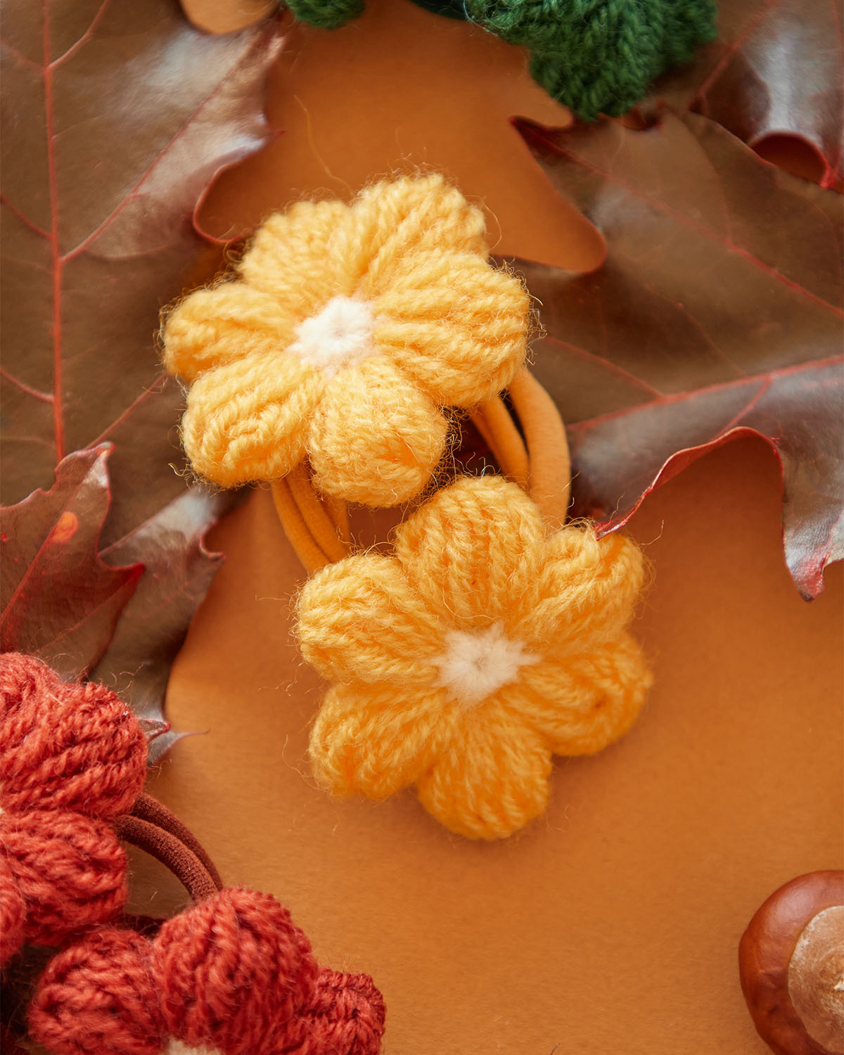 Вязаный бантик FLOWER (2 шт.)