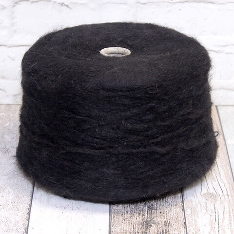 Вспушенная альпака PINORI FILATI / CHARM BRUSHED 280 черный