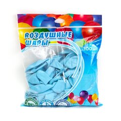 
          Шар воздушный пастель Alingar, №12, голубой, 100шт/уп, пакет с европодвесом