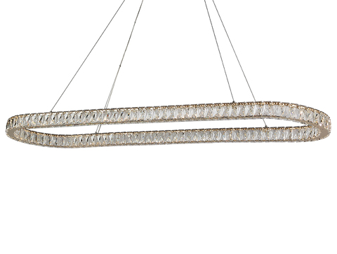 Подвесная светодиодная люстра Newport KRISTA 8580/140 C oval gold, М0071383