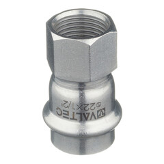 Соединитель Valtec нерж. сталь с вн.р. 22х1/2