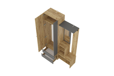 Прихожая Твист крафт / графит