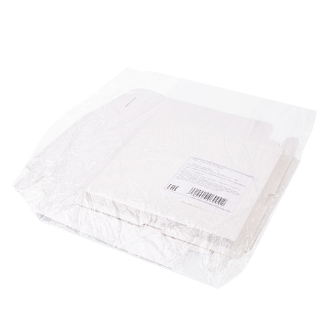 Прозрачная коробка для торта с пьедесталом (аквариум) 30*30*38 см, квадратная, белая