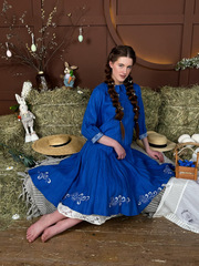 Веренея. Платье льняное с вышивкой PL-422614