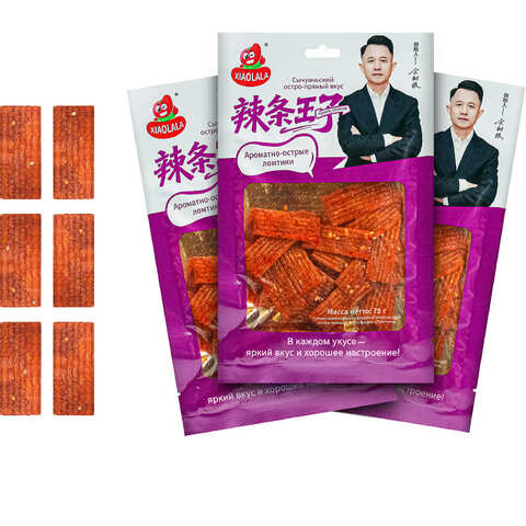 Снеки соевые «Ломтики» остро-пряные (РФ) 1кор*10бл*10шт, 75гр
