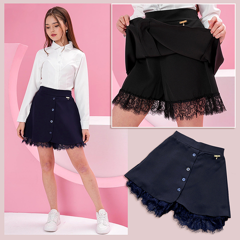 Юбка-шорты девочке (9-13) 260427-G9041