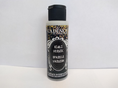 лак с глитером  70мл серебро Cadence