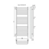 Полотенцесушитель электрический Terminus Орион П20 500x1270, ТЭН HT-1 300W, левый/правый