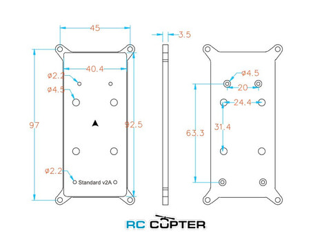 Монтажная пластина - Pixhawk 6X Standard Baseboard v2A