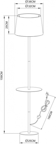 Торшер Arte Lamp CONNOR A2102PN-1WH