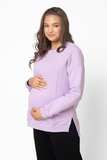 Утепленный свитшот для беременных и кормящих 13421 сирень